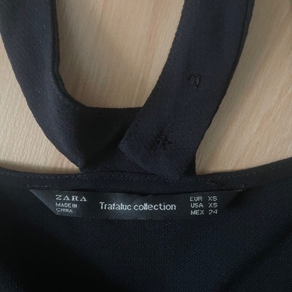 V-neck, cropped, bell sleeve blouse - Picture 2 of 3